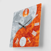 Yin & Yang Asian sign for Balance Wall Clock Vierkante Klok (Hoek)