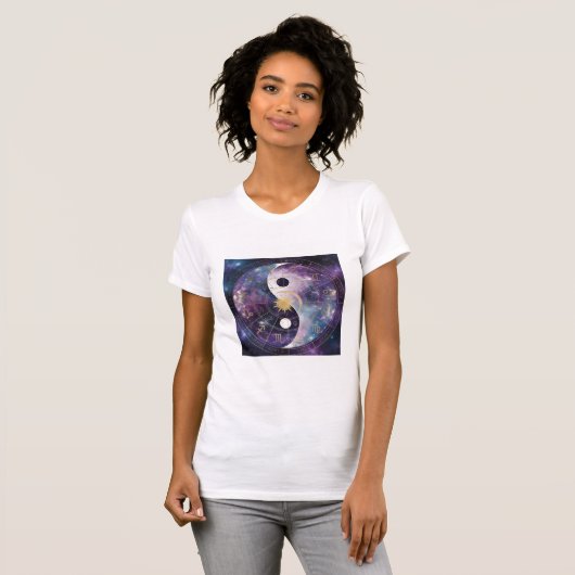 Yin Yang Astrologie T-shirt (Voorkant volledig)
