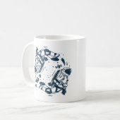 Yin Yang Astronaut Koffiemok (Voorkant links)