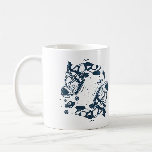 Yin Yang Astronaut Koffiemok (Links)