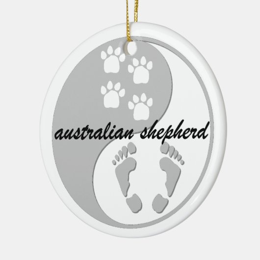 yin yang australian shepherd keramisch ornament (Links)