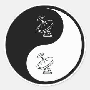 Yin Yang Avionics Ronde Sticker