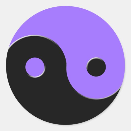 Yin & Yang Aziatische Symbool Stickers (Voorkant)