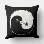 Yin yang b/w duikt groot werpkussen kussen (Achterkant)