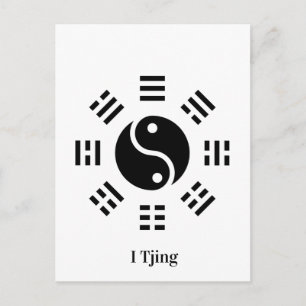 Yin Yang Ba Gua I Ching Symbool - Acht Trigrammen Briefkaart