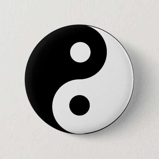 Yin & Yang Balance Ronde Button 5,7 Cm (Voorkant)