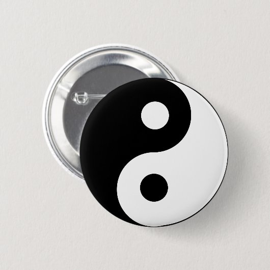 Yin & Yang Balance Ronde Button 5,7 Cm (Voorkant /achterkant)