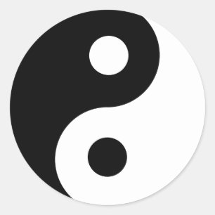 Yin & Yang Balance Ronde Sticker