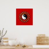 Yin Yang Balanced Sun Poster (Keuken)