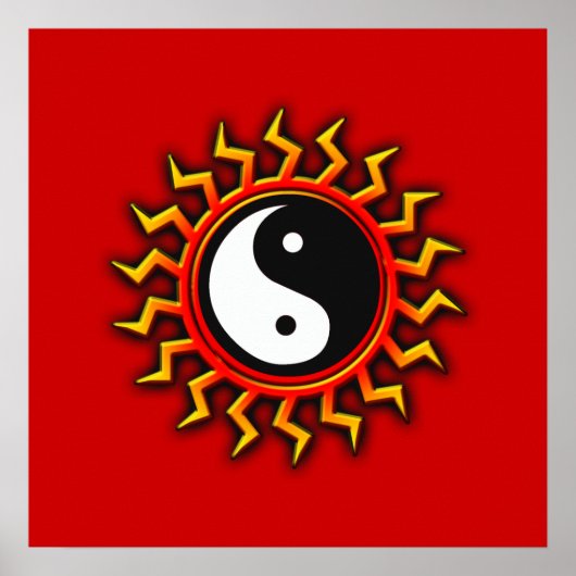 Yin Yang Balanced Sun Poster (Voorkant)