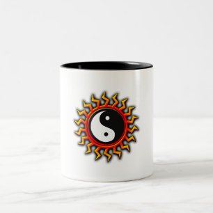 Yin Yang Balanced Sun Tweekleurige Koffiemok