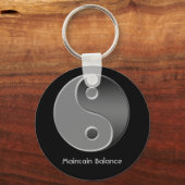yin-yang, balans behouden sleutelhanger (Voorkant)