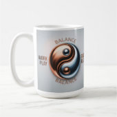 Yin Yang Balans Werk Spelen Studie Rust Mok (Links)