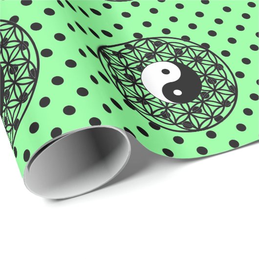 Yin Yang, bang geometrie, polka dots, Cadeaupapier (Rol Hoek)