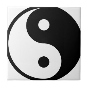 yin yang Basic Line Tegeltje