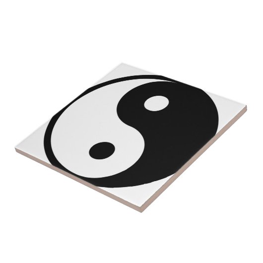 yin yang Basic Line Tegeltje (Zijkant)