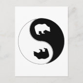 Yin Yang-Beer Briefkaart (Voorkant)