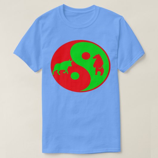 Yin Yang beer bull stock trading Premium 2099 T-shirt (Design voorkant)