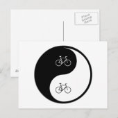 Yin Yang Bicycling Briefkaart (Voorkant / Achterkant)