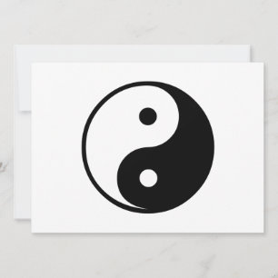 Yin Yang Black and White Illustration Sjabloon