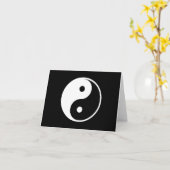 Yin Yang Black and White Illustration Sjabloon (Gele Bloem)