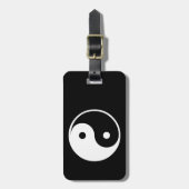 Yin Yang Black and White Illustration Sjabloon Bagagelabel (Voorkant verticaal)