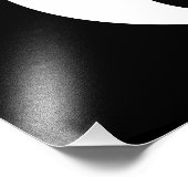 Yin Yang Black and White Illustration Sjabloon Foto Afdruk (Hoek)