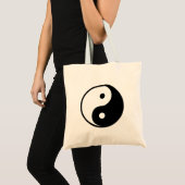 Yin Yang Black and White Illustration Sjabloon Tote Bag (Voorkant (product))