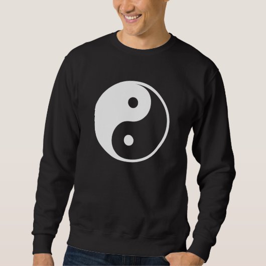 Yin Yang Black and White Illustration Sjabloon Trui (Voorkant)