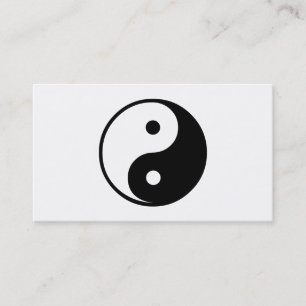 Yin Yang Black and White Illustration Sjabloon Visitekaartje