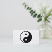 Yin Yang Black and White Illustration Sjabloon Visitekaartje (Staand voorkant)