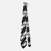 Yin Yang Black and White Novelty Stropdas (Voorkant)