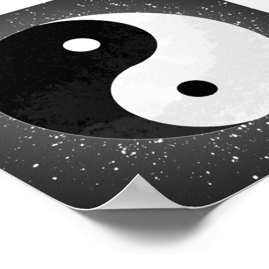 Yin Yang Black and white Poster (Hoek)