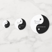 Yin Yang Black and White Wedding Confetti (Achterkanten)