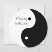 Yin Yang Black and White Wedding Kaart (Voorkant)