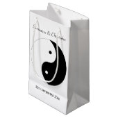 Yin Yang Black and White Wedding Klein Cadeauzakje (Voorkant Gekanteld)