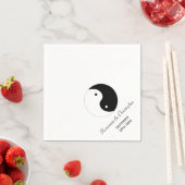 Yin Yang Black and White Wedding Servetten (Insitu)