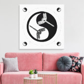 Yin Yang Black en White Figuur 8 Canvas Afdruk (Insitu (Woonkamer))