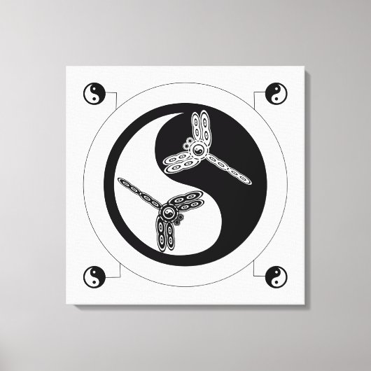 Yin Yang Black en White Figuur 8 Canvas Afdruk (Voorkant)