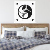 Yin Yang Black en White Figuur 8 Canvas Afdruk (Insitu (Slaapkamer))