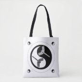 Yin Yang Black en White Figuur 8 Tas van libellen (Voorkant)