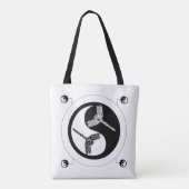 Yin Yang Black en White Figuur 8 Tas van libellen (Achterkant)