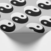 YIN YANG BLACK EN WHITE PATTERN CADEAUPAPIER (Hoek)