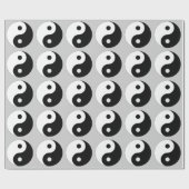 YIN YANG BLACK EN WHITE PATTERN CADEAUPAPIER (Vlak)