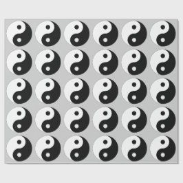YIN YANG BLACK EN WHITE PATTERN CADEAUPAPIER