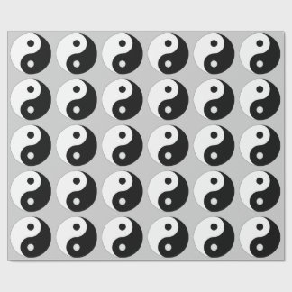 YIN YANG BLACK EN WHITE PATTERN CADEAUPAPIER