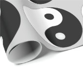 YIN YANG BLACK EN WHITE PATTERN CADEAUPAPIER (Rol Hoek)