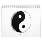 Yin Yang Black en White Symbol Kalender (Hoes)