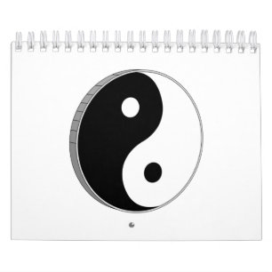 Yin Yang Black en White Symbol Kalender