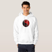 YIN YANG BLACK RED 3D HOODIE (Voorkant volledig)